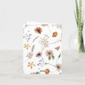 花の折りたたみ感謝カード サンキューカード (裏面)