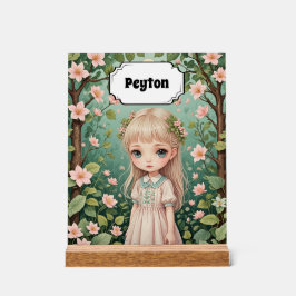 花の抱擁パーソナライズされた アクリルサイン