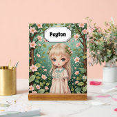 花の抱擁パーソナライズされた アクリルサイン (ウェディング)