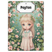 花の抱擁パーソナライズされた クリップボード (裏面)