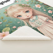 花の抱擁パーソナライズされた シェルパブランケット (3/4)