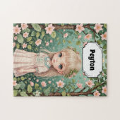 花の抱擁パーソナライズされた ジグソーパズル (横)