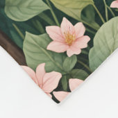 花の抱擁パーソナライズされた フリースブランケット (角)