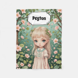 花の抱擁パーソナライズされた フリースブランケット