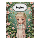 花の抱擁パーソナライズされた ポスター (正面)