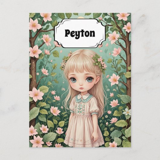 花の抱擁パーソナライズされた ポストカード (正面)