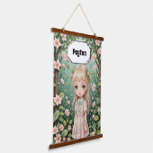 花の抱擁パーソナライズされた 吊り下げ型タペストリー (傾斜あり)