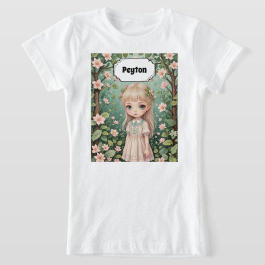 花の抱擁パーソナライズされた Tシャツ (レイダウン)