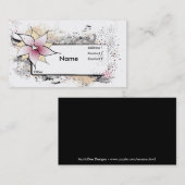 花の抽象デザインの名刺 名刺 (正面/裏面)