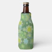 花の抽象的な塩っぽい水彩画 ボトルクーラー (ボトル正面)