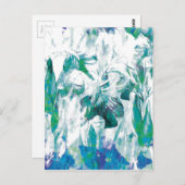 花の抽象的な12枚のカード ポストカード (正面/裏面)