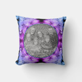 花の抽象芸術着色あなたの写真を追加 クッション (正面)