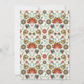 花の招待状 | カラフルボホバティックウェディング 招待状 (裏面)