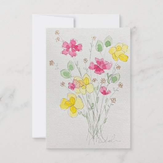 花の招待状 サンキューカード (正面)