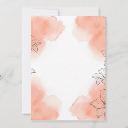 花の招待状 招待状 (裏面)