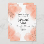 花の招待状 招待状 (正面/裏面)
