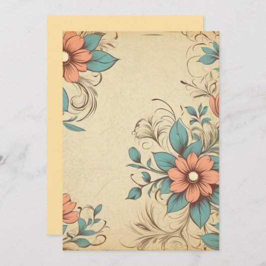 花の招待状 招待状 (正面/裏面)