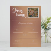 花の招待状（記入式） 招待状 (スタンド正面)