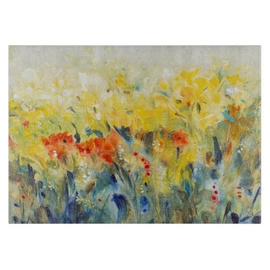 花の揺れII カッティングボード (正面)