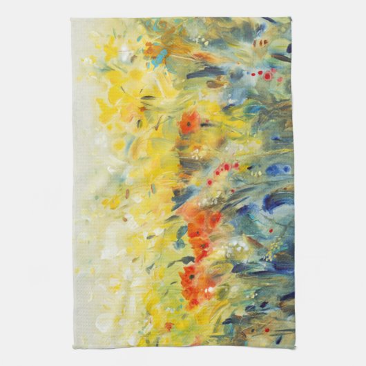 花の揺れII キッチンタオル (縦)