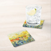 花の揺れII スクエアペーパーコースター (インサイチュ)