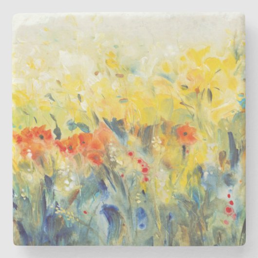 花の揺れII ストーンコースター (正面)