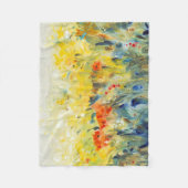 花の揺れII フリースブランケット (正面)