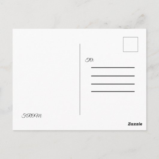 花の数字 6:24-26 誕生日ポストカード ポストカード (裏面)