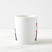 花の文字A コーヒーマグカップ (中央)