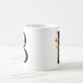 花の文字B コーヒーマグカップ (中央)