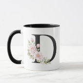 花の文字Dロゴ マグカップ (左)