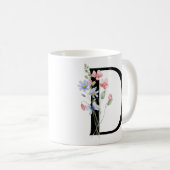 花の文字D コーヒーマグカップ (正面右)