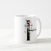花の文字H コーヒーマグカップ (正面右)