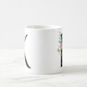 花の文字K コーヒーマグカップ (中央)