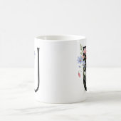 花の文字U コーヒーマグカップ (中央)