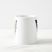 花の文字V コーヒーマグカップ (中央)