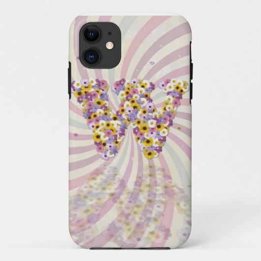 花の文字W Case-Mate iPhoneケース (裏面)