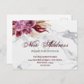 花の新しい住所お知らせ ポストカード (正面/裏面)