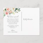 花の新しい家|の移動発表の郵便はがき 案内ポストカード (裏面)