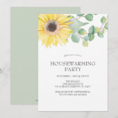 花の新築祝い招待状 招待状 (正面/裏面)