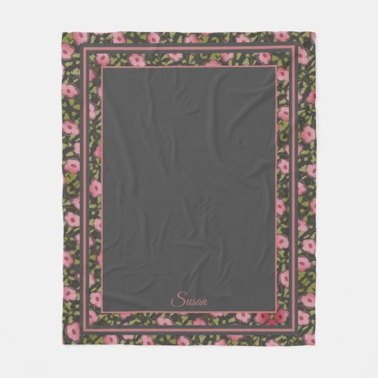 花の旅行ブランケット フリースブランケット (正面)