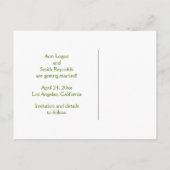 花の日付のはがき結婚を保存 案内ポストカード (裏面)