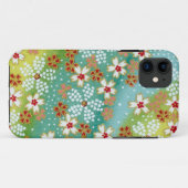 花の日本人のOrigamiの緑のプリント Case-Mate iPhoneケース (裏面(横))