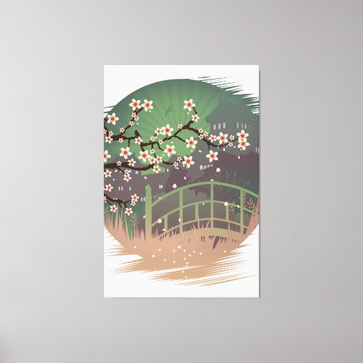 花の日没 キャンバスプリント (正面)