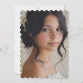 花の春の庭園のパターン写真　キニエーニャერა 招待状 (裏面)