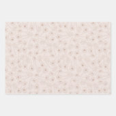 花の春の水仙 | ブラウンとパープル ラッピングペーパーシート (正面3)