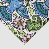 花の春の_Chirping鳥およびFlowers_Gift 薄葉紙 (詳細)