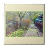 花の景色の眺め タイル (正面)