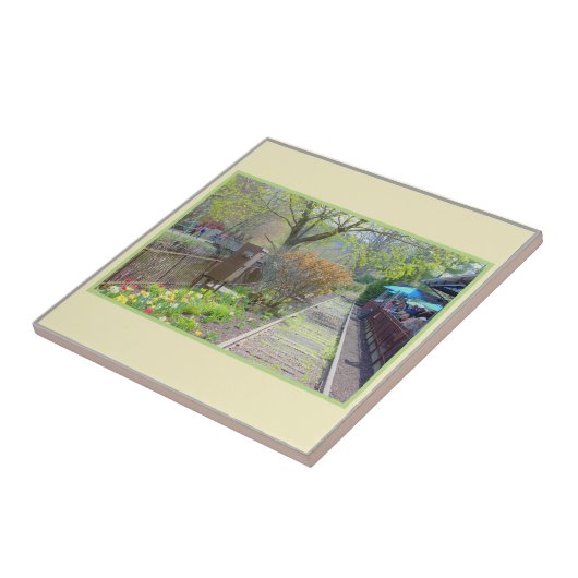 花の景色の眺め タイル (側面)