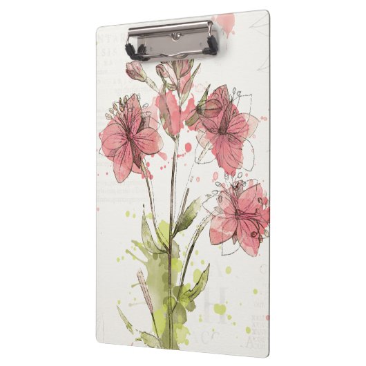 花の暗いピンクのしぶき クリップボード (左)